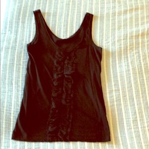 J.crew black tank with lace detail